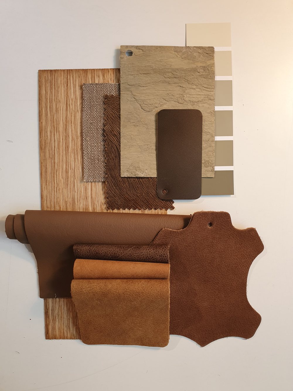 Materialmuster auf der Baustelle