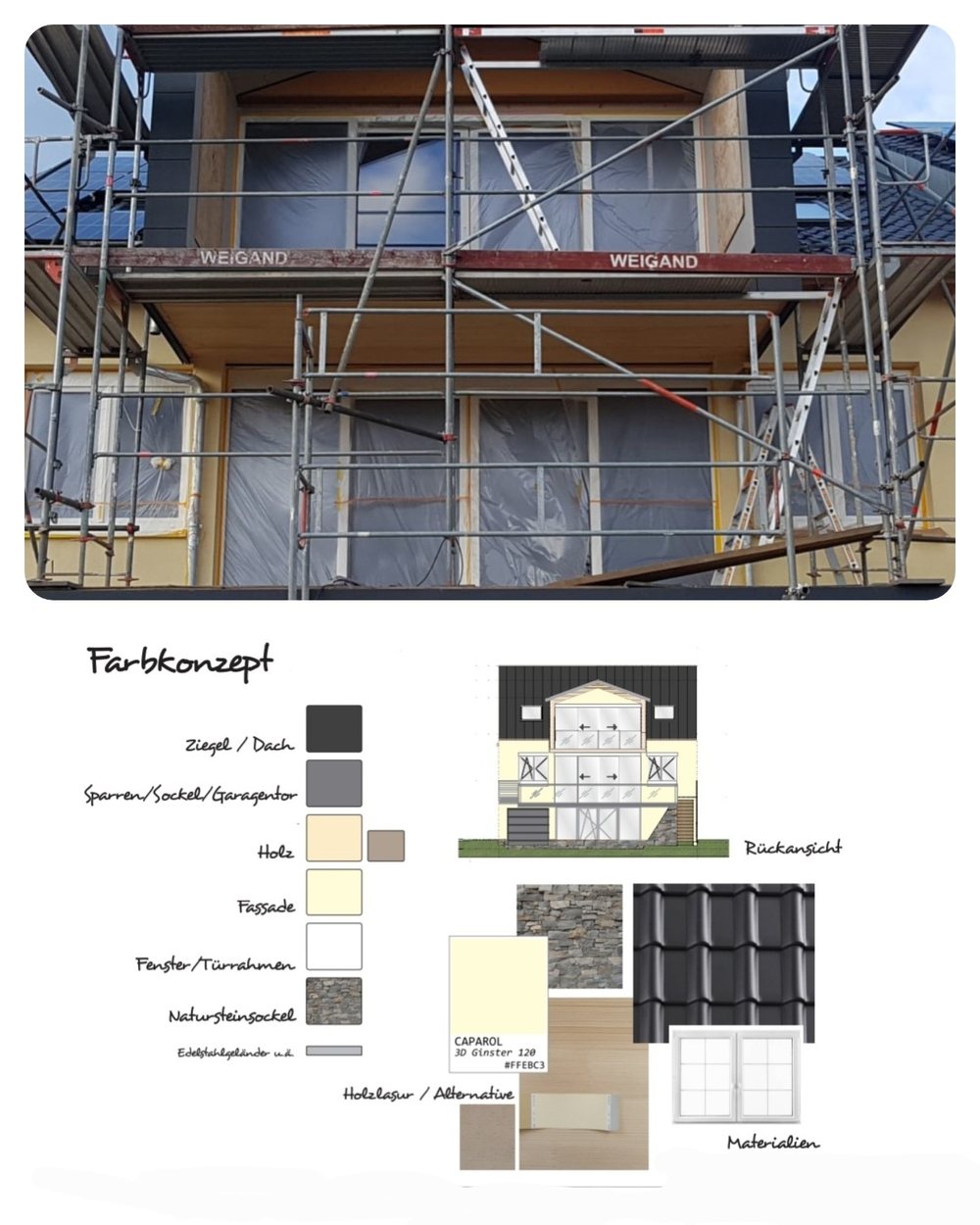 Farbkonzept für die Fassade